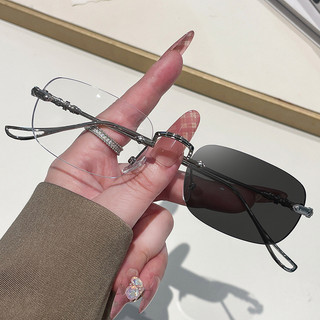 Kính chống bức xạ Photochromic không vành dành cho nữ, chống ánh sáng xanh
