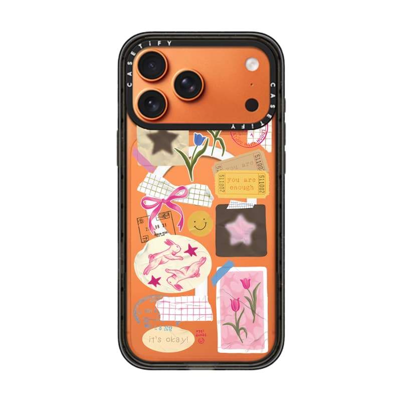 CASECASE X You Are Stars Colle Black Edge Clear Hard Từ Hút Tác Động Dành Cho Apple IPhone 12 13 14 15 16 17 Pro Max Air Plus Có Hộp