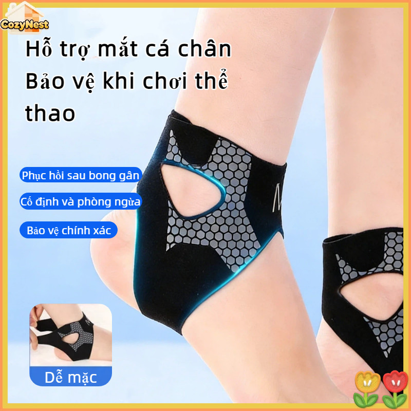 Băng Bảo Vệ Mắt Cá Chân Thể Thao- Thoáng Khí,Co Giãn Tốt, Ngăn Chấn Thương Khi Chạy Bộ & Đá Bóng