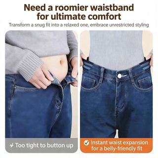 Thắt lưng đàn hồi vô hình MIKYCO từ polyester, dễ dàng điều chỉnh cho quần jean và váy