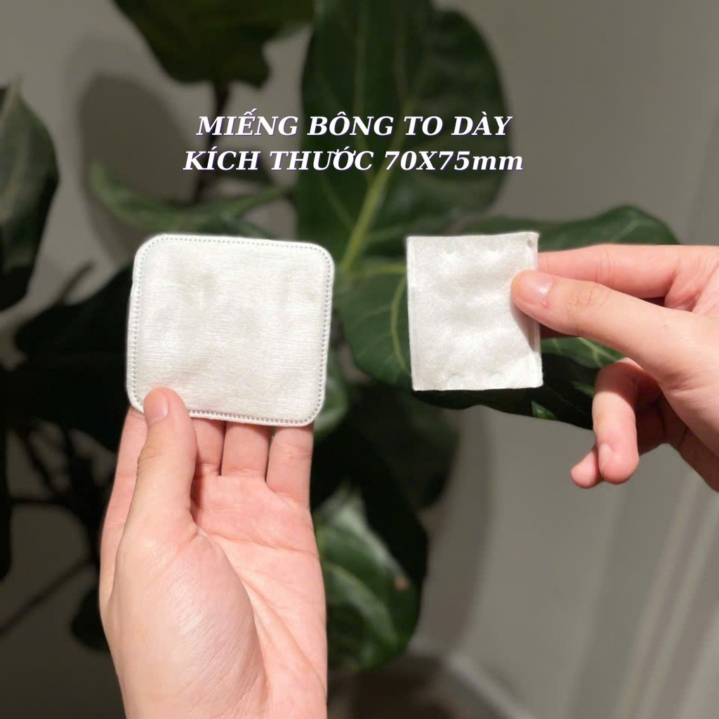 Bông Tẩy Trang Alucos Luxury 210 Miếng Cotton Ép Viền Dịu Nhẹ Cho Da An Lành