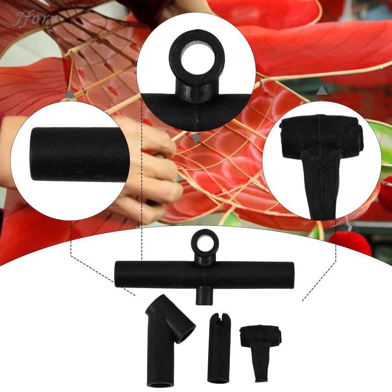 Jfory Bộ đầu nối Tee góc và thẳng khung diều DIY, cần hỗ trợ làm diều