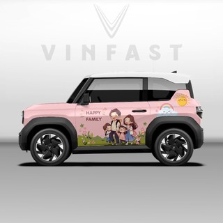 Tem dán xe VF3 - Tem VF3 cao cấp Decal dán xe VF3 MẪU TEM GIA ĐÌNH FAMILY ( mẫu VF3 - 60)
