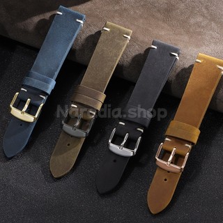 18-24mm Crazy Horse Da Thật Chính Hãng Dây Đeo Đồng Hồ Cho Doanh Nghiệp Retro Da Bò Dây Đeo Đồng Hồ Nam Nữ Thay Thế Dây Đeo Đồng Hồ Vòng Tay