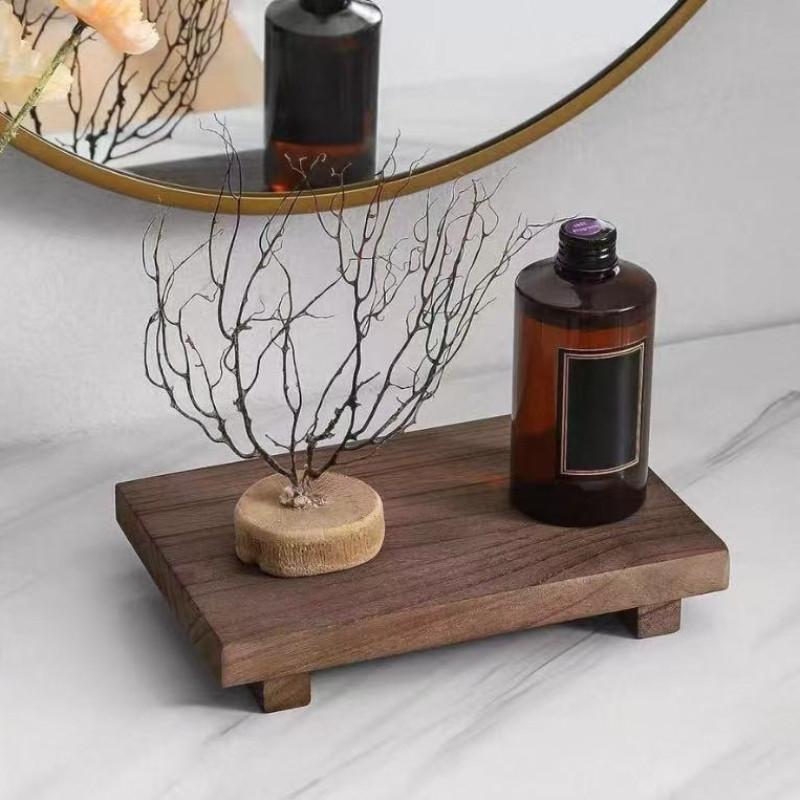 Retro Log Hương Liệu Nước Hoa Khay Đựng Đồ Trang Sức,để Bàn đa Năng, đựng Trang Sức, Chìa Khóa, Tinh Dầu