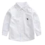 Cotton Nguyên Chất Mùa Xuân Thu Quần Áo Nhỏ Vừa Lớn Trẻ Em Ve Áo Áo Dài Tay Áo
