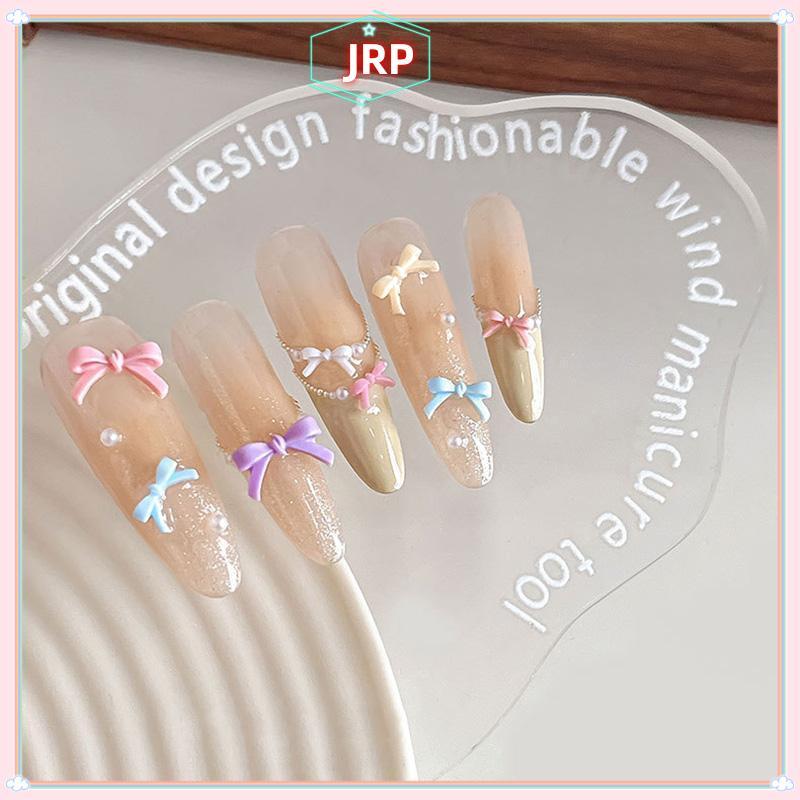 JRP 50 chiếc nơ nhựa mini nhiều màu, ruy băng trang trí móng tay DIY mùa hè, phụ kiện làm móng nghệ thuật