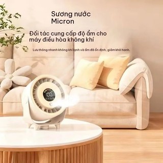 Desk Fan Silent Xịt Phun Sương, Quạt Bàn Điều Chỉnh Góc & Tốc Độ, Mát Lạnh Hiệu Quả Cho Văn Phòng