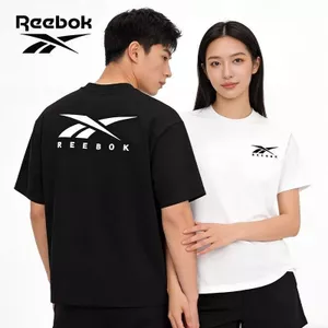 Áo thun tay ngắn nam nữ cotton 100%, thiết kế cổ điển với logo cặp đôi thể thao