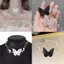H Ankmp Necklace Nhiều Lớp Ngọc Trai Hình Bướm, Phù Hợp Làm quà Tặng hoặc Phụ Kiện Cưới