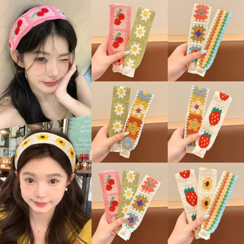 Băng Đô Miếng Dán Tóc Velcro Magic Dán Hoa Dễ Thương Thời Trang Hàn Quốc