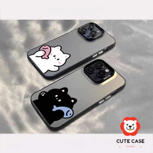 ốp lưng iphone Các cặp đôi Con mèo dễ thương Cho Iphone 17 Iphone 7 xs xr 11 12 13 14 15 16 Pro Max Plus