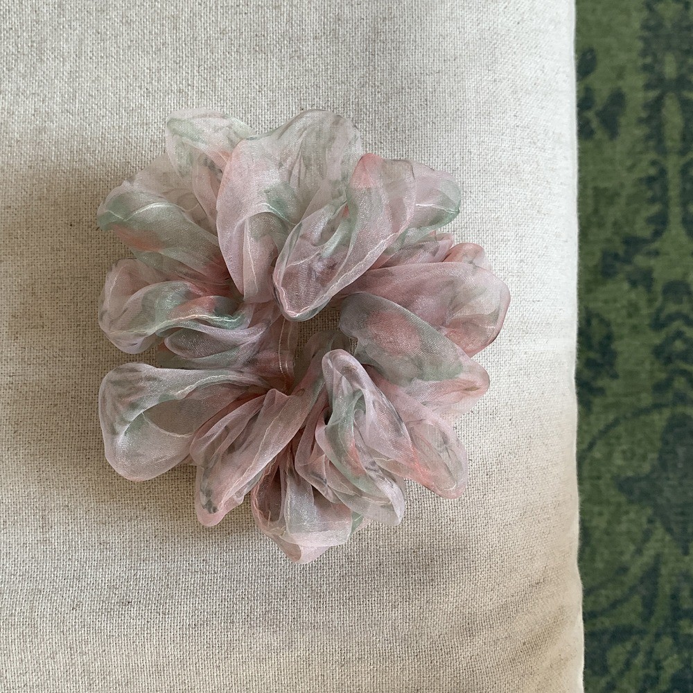 Hululu Scrunchy Hoa Organza Phong Cách Hàn Quốc Retrô Cho Tóc Nữ