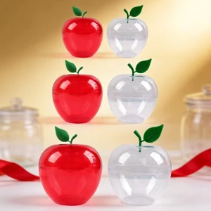 Hộp kẹo nhựa hình quả táo thực tế để trang trí tiệc và đóng gói Đồ dùng dự tiệc trở lại trường học