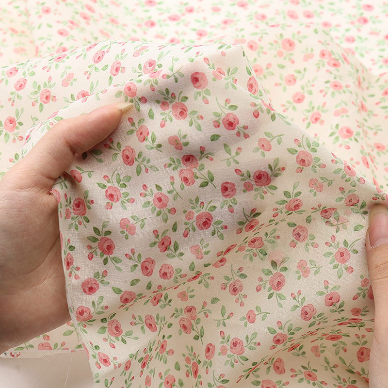 Váy handmade DIY mùa hè từ vải poplin giả hoa nhỏ, tiện lợi cho việc mặc nhà