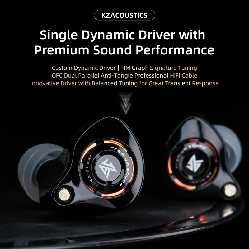 Tai nghe KZ Eldar Tai nghe có dây năng động HIFI Công thái học HM Điều chỉnh đường cong Tai nghe tùy chỉnh