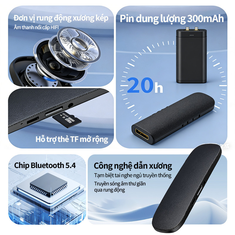 Loa ngủ đặt dưới gối Bluetooth 5.4,  tiếng ồn trắng tích hợp, loa mini riêng tư, thời lượng pin dài.