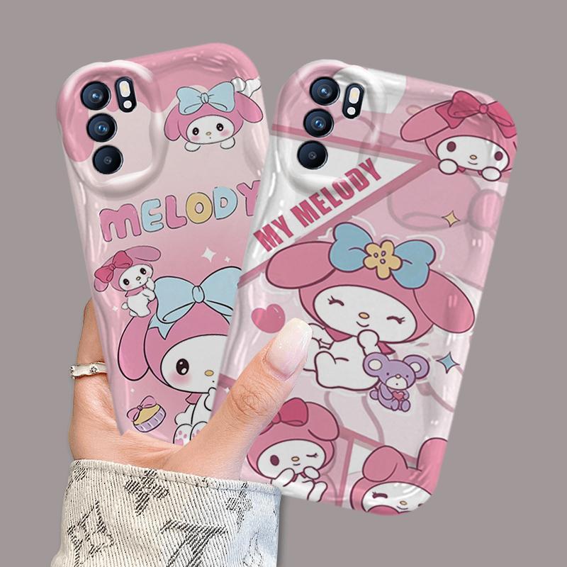 Ốp Silicon Hoạt Hình Cho OPPO A16 A16S A16K 3D Girls Soft TPU Sanrio My Melody Vỏ Điện Thoại Chống Sốc
