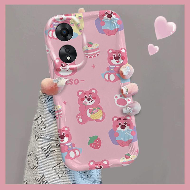 Ốp Silicon Hoạt Hình Cho OPPO A18 A38 A58 A60 A17 A17K 4G Điện Thoại Thông Minh 3D TPU Mềm Lotso Vỏ Điện Thoại Chống Sốc