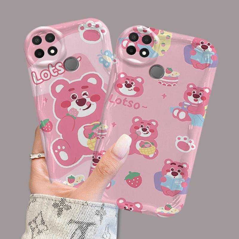 Ốp Silicon Hoạt Hình Cho OPPO A15 A15S A35 3D Bé Gái TPU Mềm Lotso Ốp Điện Thoại Chống Sốc