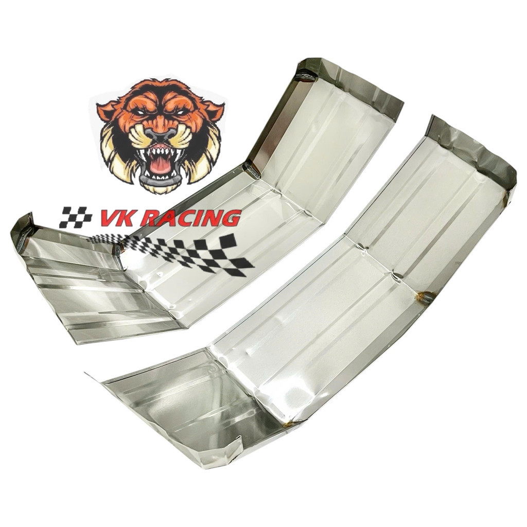 Cặp dè inox xe ba gác xe lôi 1 bánh 2 sọc có sóng