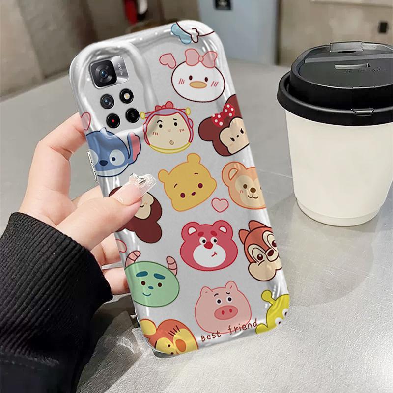 Vỏ silicon hoạt hình cho Redmi Note 11 11S 12 Pro 4G 3D Phụ kiện TPU mềm Sanrio Lotso Vỏ điện thoại chống sốc