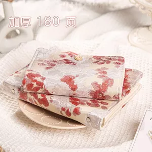 Sổ tay lá rời Vải dệt tay có thể tháo rời Giá trị cao Sổ tay cô gái Notepad dễ thương