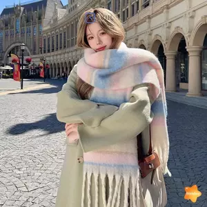 Khăn Choàng Cashmere Giả Phong Cách Hàn Quốc, Ấm Áp Cho Mùa Đông