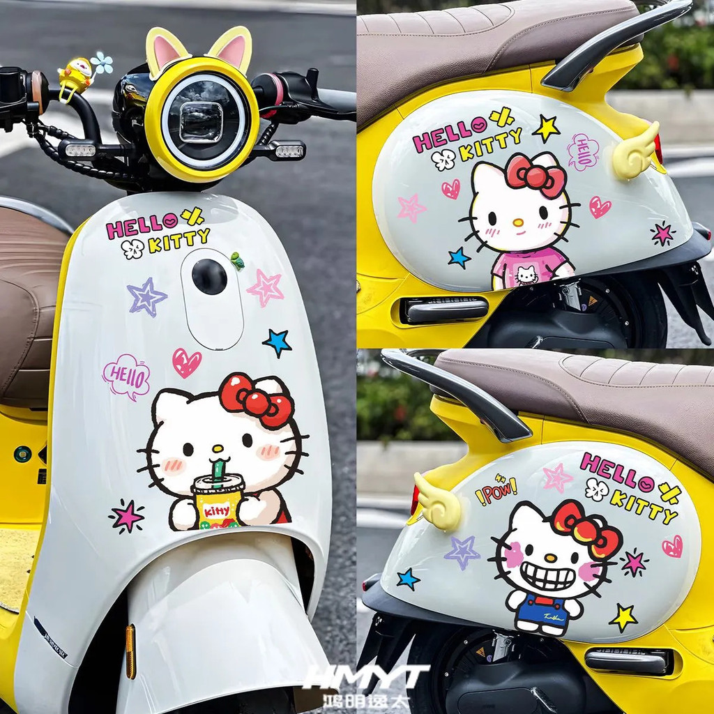 Hoạt Hình Lắc Mũ Bảo Hiểm Chống Thấm Nước Chặn Cơ Thể Miếng Dán Dán Dễ Thương Trang Trí Âm Thanh Xe Điện Kai Xe Máy