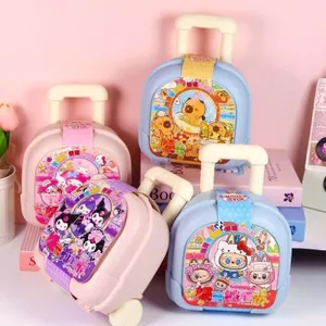 Hộp đựng xe đẩy DIY Hộp đựng xe đẩy Mini di động dành cho trẻ em Spree Bộ văn phòng phẩm sinh viên Hộp quà tặng bé gái 0414