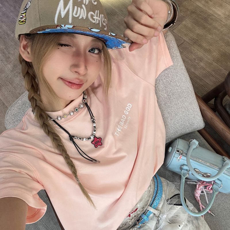 Áo thun cotton The Bad God Serenity mùa hè nhiều màu thoải mái Áo thun nữ Áo nữ