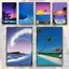 Hiroshi Nagai Vaporwave Japanese Beach Canvas Painting Art Home Wall Decor Canvas Poster