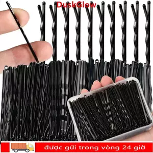DUSKGLOW - Kẹp Tóc BB Hình Chữ U Màu Đen, 60/240 Chiếc, Thiết Kế Tinh Tế Cho Nữ
