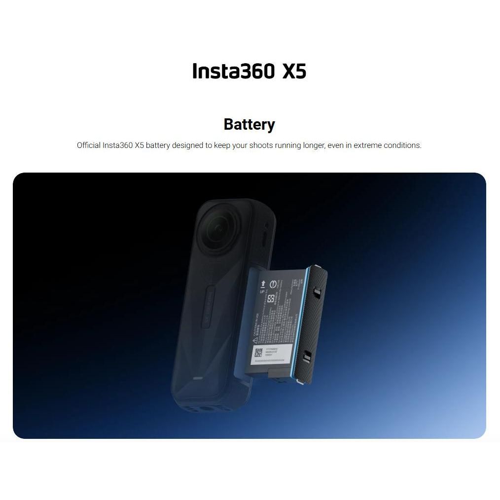 Insta360 X5 Battery - Pin Insta360 X5 Battery 2400mAh (Bao gồm Hộp đựng)