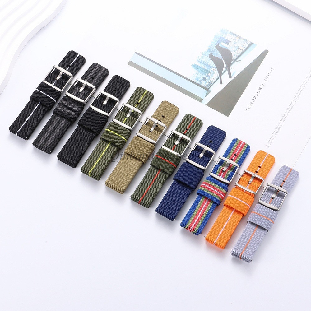 Phong Cách Quân Sự Nylon Vải Dây Đeo Đồng Hồ 20 Mm Phát Hành Nhanh Dệt Thể Thao Dây Đeo Đồng Hồ Nam Nữ Galaxy Mặt Trăng Đồng Hồ Vòng Tay