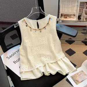 Áo sơ mi nữ không tay dáng vest nhẹ nhàng, phù hợp mùa hè