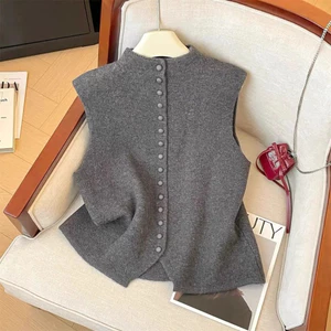 Áo Len Vest Dệt Kim Thanh Lịch Cho Nữ - Thời Trang Mới