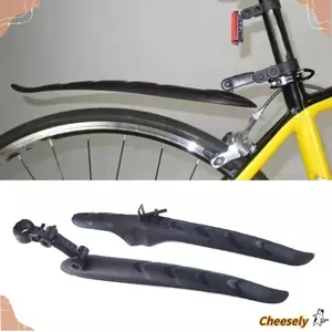 FENDER Chắn bùn xe đạp CHEESELY màu đen, nhựa bền bỉ cho xe đường trường, unisex