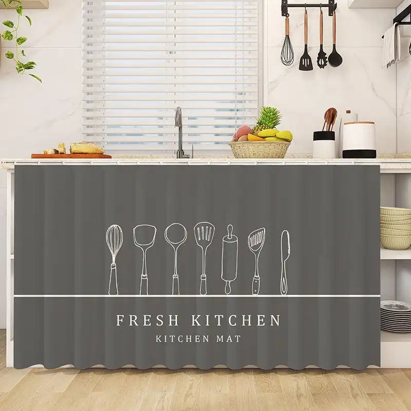 Rèm tủ trượt không khoan – Nắp tủ chống bụi cho nhà bếp, Ẩn ống & máng xối dễ dàng