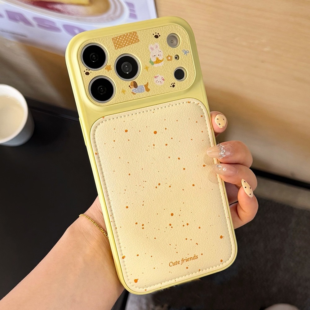 Ốp Điện Thoại Da Thỏ Hoạt Hình Nhiều Màu Sắc Chấm Cho iPhone 17 Pro Max 16 15 14 13 Vỏ Bảo Vệ Chống Sốc