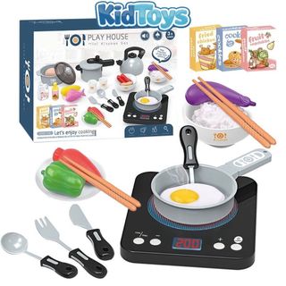 Bộ đồ chơi nhà bếp KidToys Playhouse – bộ nấu ăn mô phỏng có hộp đồ chơi cho bé