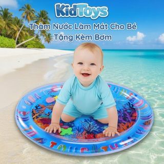 Thảm nước tập bò hình cá KidToys – đồ chơi bơm hơi mát mẻ phát triển giác quan cho bé