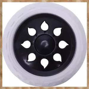 2 chiếc Hot Wheel Design xe đẩy hành lý du lịch cartwheels 15.8 x 3.4 cm - Đen trắng