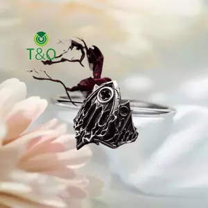 Nhẫn mở hợp kim thiết kế Gothic độc đáo, phù hợp đeo hàng ngày - Quà tặng trang sức mới