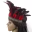 Vương miện lông vũ thời trang có dây đeo, phù hợp Halloween và cosplay