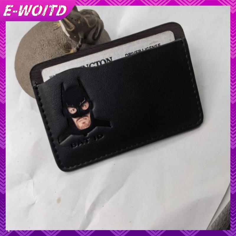 E-WOITD Squad Bat ID Nhân Vật Hộp Đựng Thẻ Ngắn Cá Tính Siêu Anh Hùng Mặt nạ Đựng Thẻ Ví Quà Tặng E-WOITD