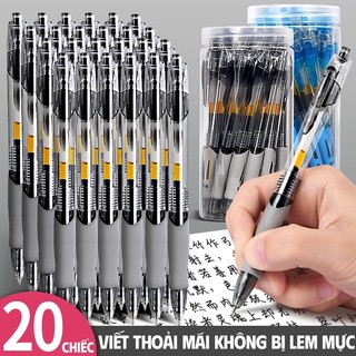 Bút bi gel đen cao cấp, bấm ngòi 0.5mm mực đều trơn tru, nét nhỏ đẹp, phù hợp cho công việc văn phòng chuyên nghiệp