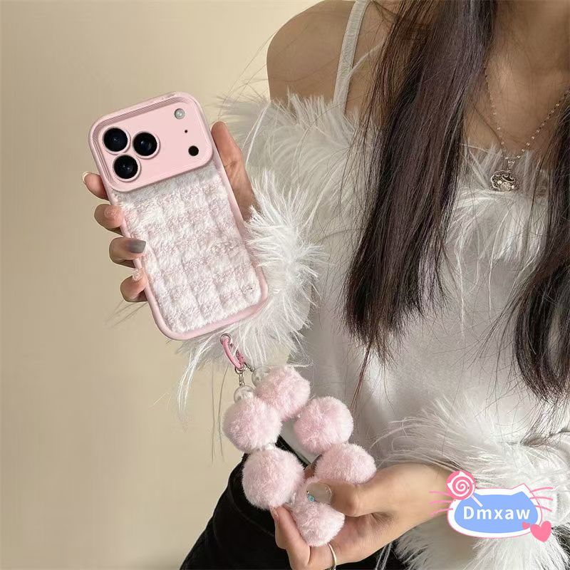 Ốp Điện Thoại Sang Trọng Mùa Đông Dễ Thương Cho OPPO Reno 14 13 11 Pro 10 9 8 Pro Plus 7 SE Lite 8Z 8T 7Z 6 5 Pro 5G 4G Vỏ Sọc Đơn Giản Nhiều Màu Sắc Vỏ Mềm Chống Rơi Với Vòng Tay Quả Cầu Tóc