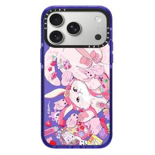 CASECASE X Kiera Won Club Bunny Pink Fizz & Peri Purple Clear Hard Từ Hút Tác Động Dành Cho Apple IPhone 12 13 14 15 16 17 Pro Max Air Plus