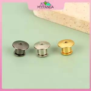 MYPANDA 10 Chiếc Kim Loại Khóa Pin Lưng Cho DIY Trâm Cài Huy Hiệu Tên Thẻ Chân Giữ Khóa Khóa Trang Sức Thủ Công.